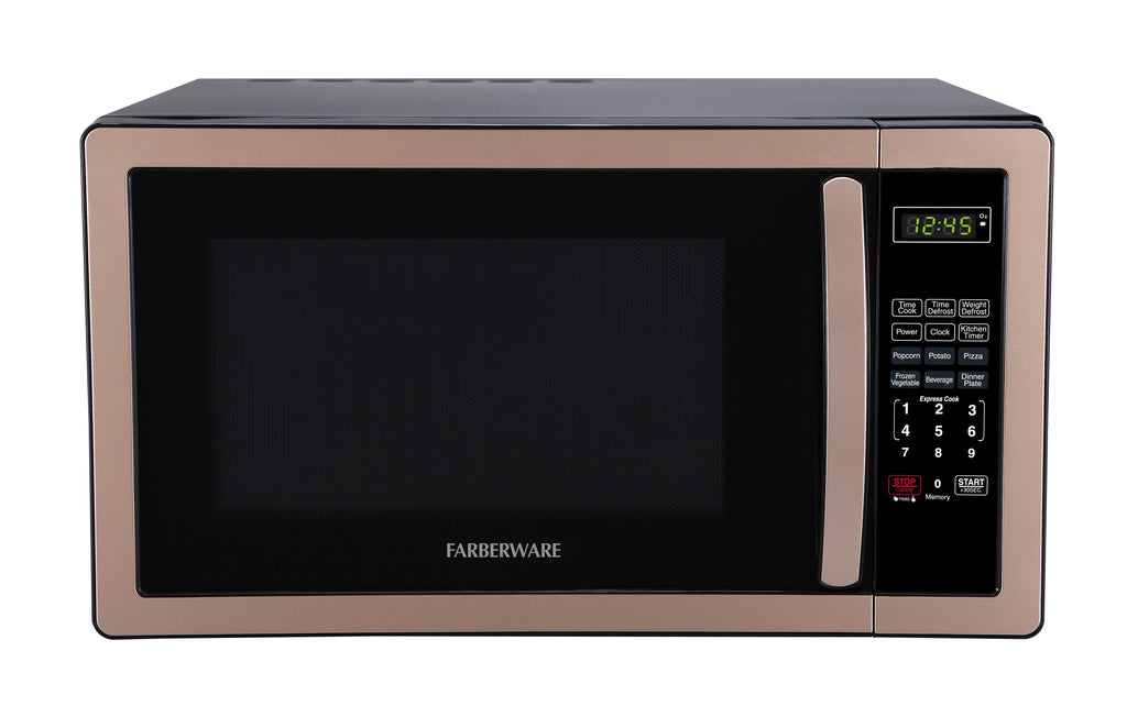 Farberware Classic 1.1 Cu. ft. 1000-Watt Microwave Oven, White and Platinum, FMO11AHTPLB