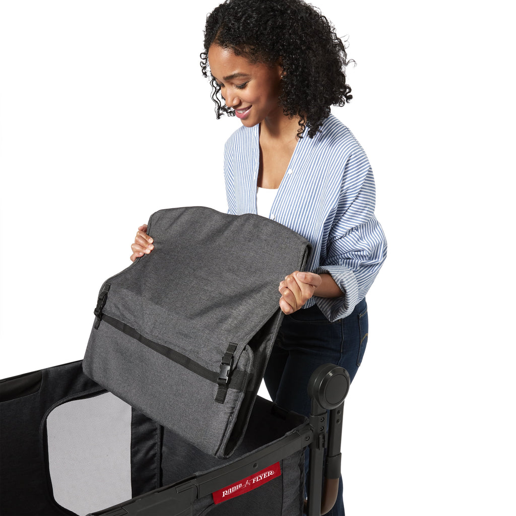Radio Flyer, Voya™ XT Quad Stroller Wagon, Premium Stroller Wagon for 4 Kids, Accessories Included
