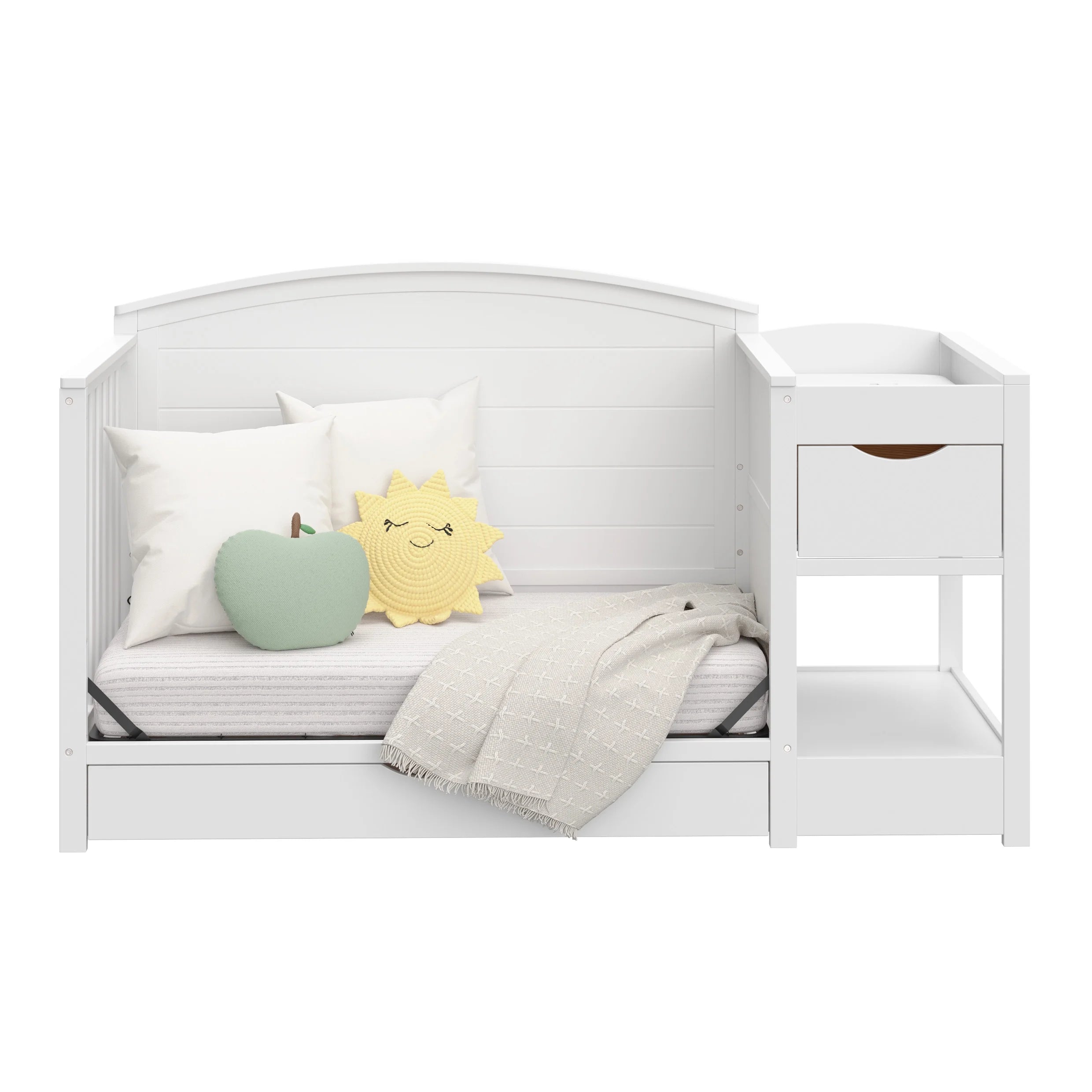 Graco Bellwood 5-in-1 Convertible Crib and Changer, White