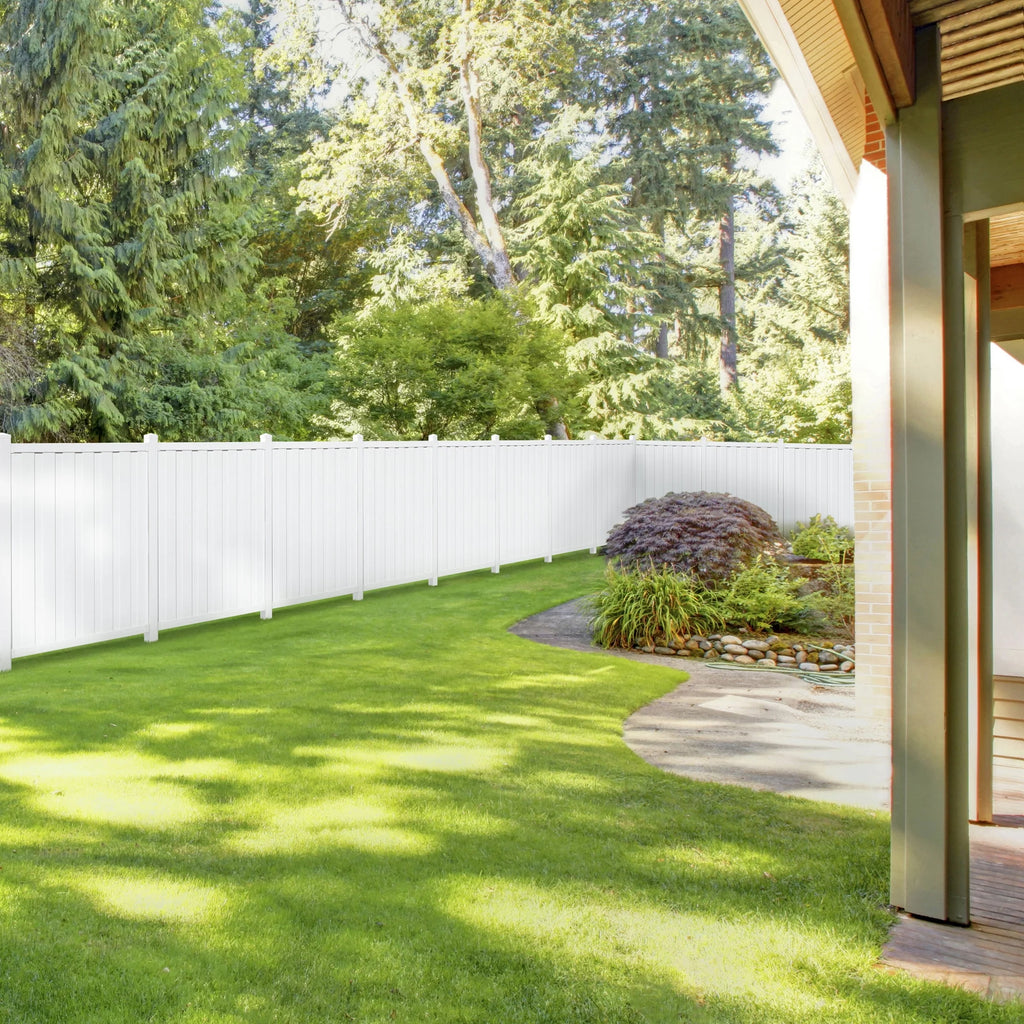 Bridgeport 6 ft. x 6 ft. White Vinyl Privacy Fence Panel