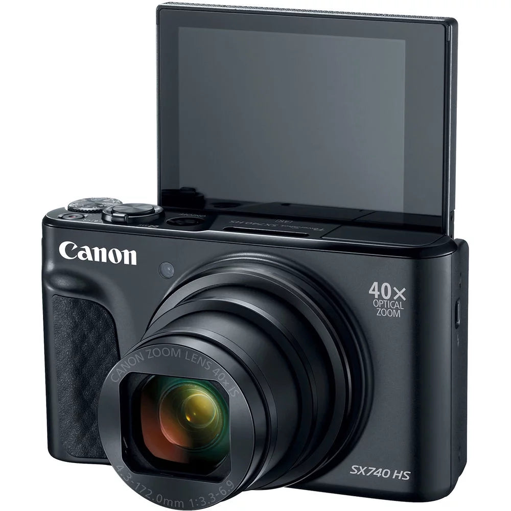 Canon PowerShot SX740 HS 20.3MP 4K Digital Camera 40x Optical Zoom Wi-Fi (Black)
