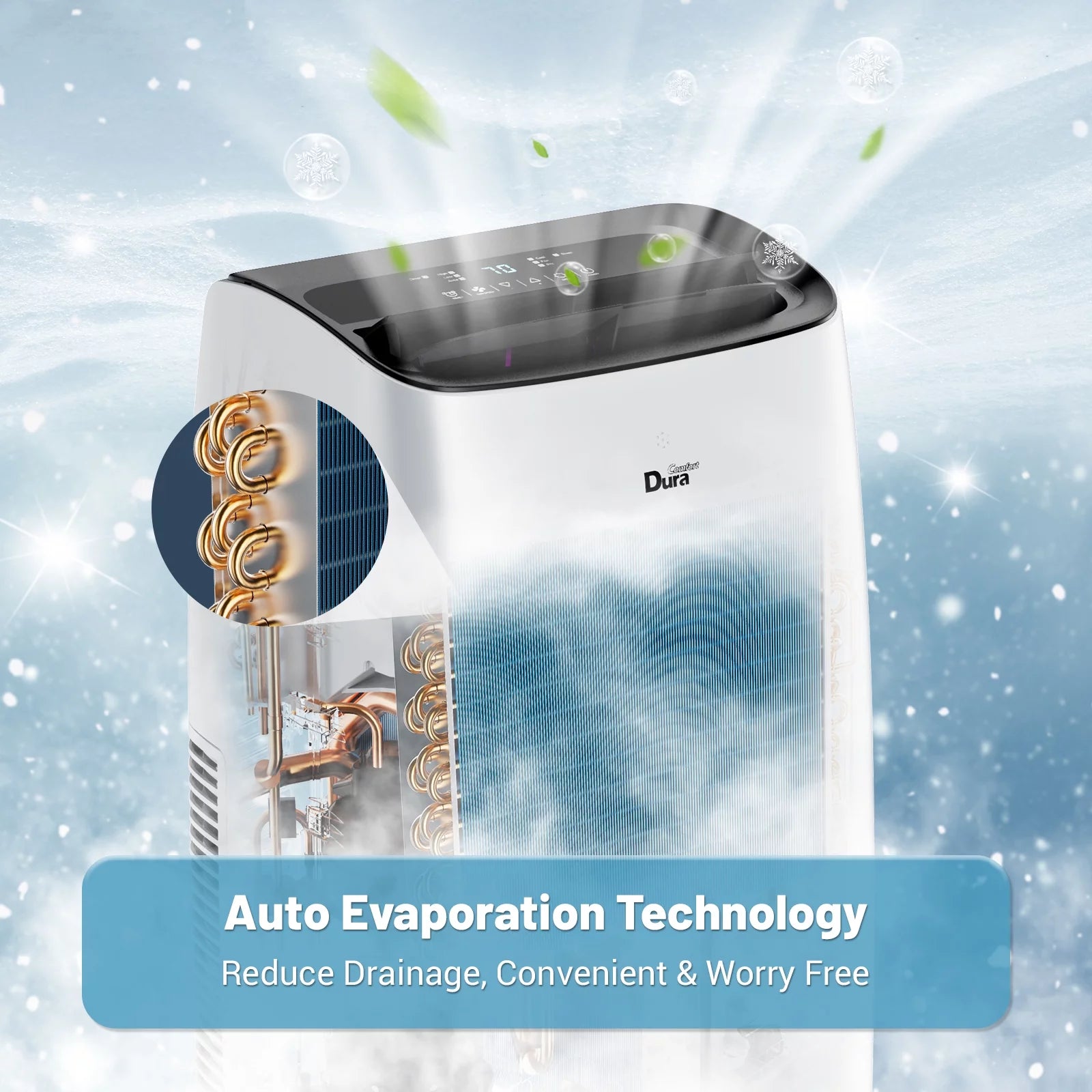 DuraComfort DP14CM Portable Air Conditioners, 14000 BTU, Dehumidifier, Cooling Fan, Remote Control, 450 Sq. ft