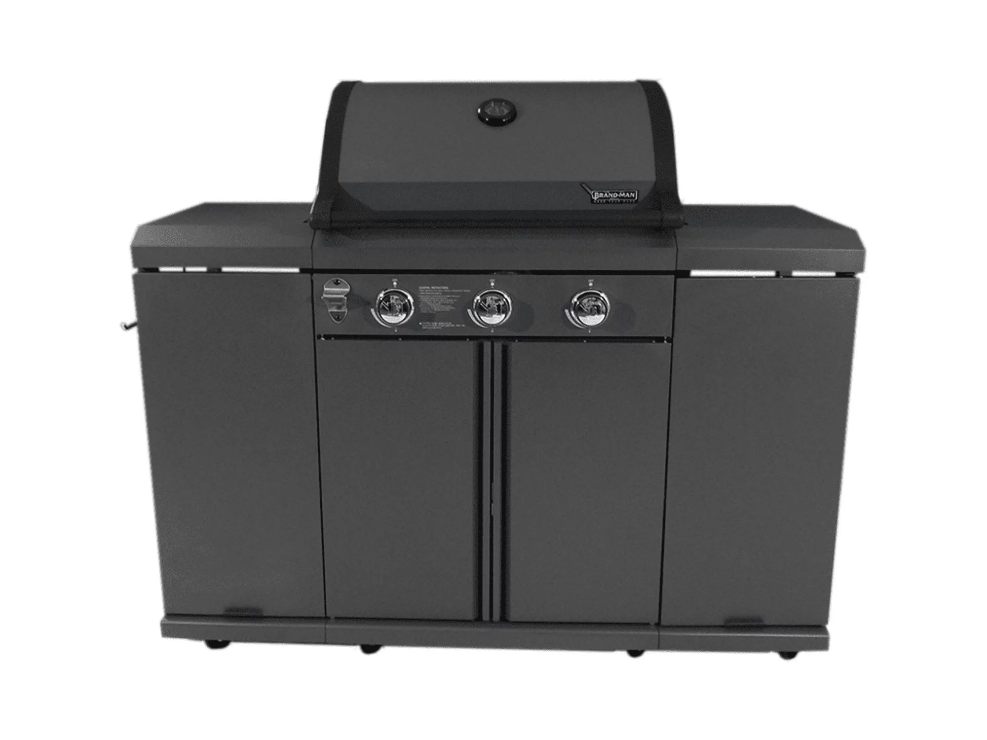 Rustler2 Three(3) Burner Propane Gas Grill Center & Kitchen Island by Brand-Man Grills