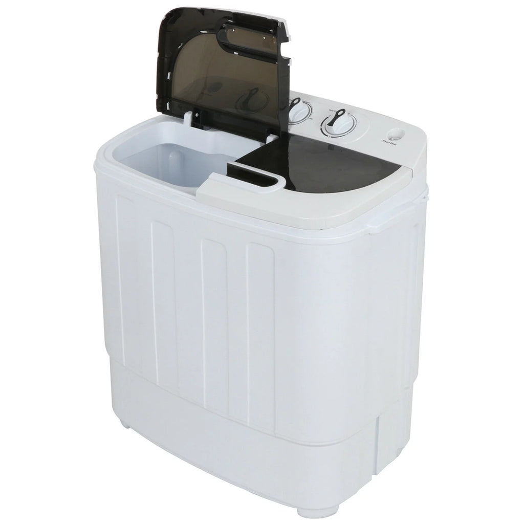 Compact Portable Washer & Dryer with Mini Washing Machine and Spin Dryer, White