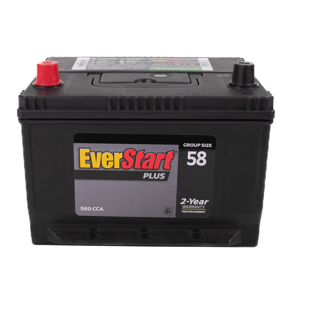 EverStart Plus Lead Acid Automotive Battery, Group Size 58 (12 Volt/550 CCA)