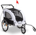 PEXMOR 2-in-1 Dog Bike Trailer,Pet Stroller Dog Trailer for Bicycle w/Universal Hitch,Folding Pet Cart Bike Wagon Cargo Carrier for Dog Shock Absorber & Universal Wheel