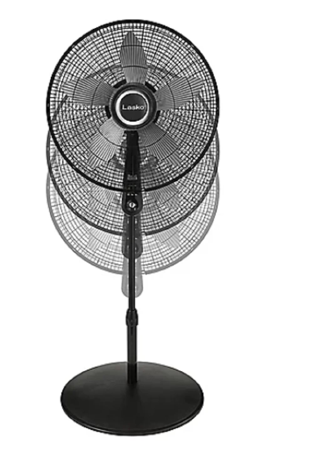 Lasko 20" Oscillating Pedestal Fan, 4 Speed Remote Control, 57" Tall (Black)