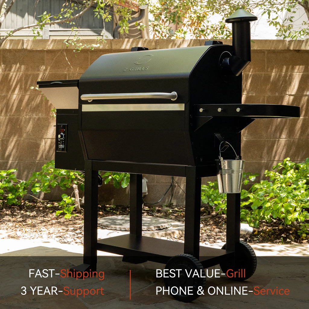 Z GRILLS ZPG-10002B 1060 sq. in. Wood Pellet Grill and Smoker 8-in-1 BBQ Black