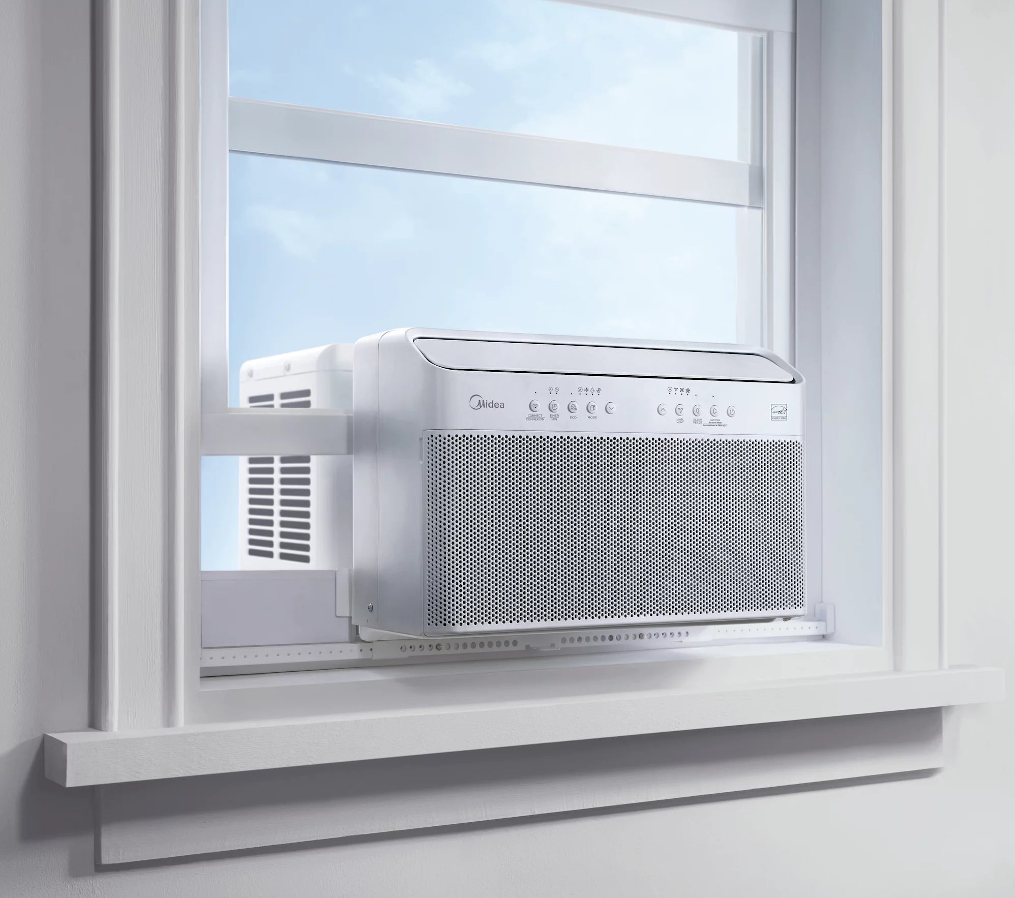 Midea 12,000 BTU Smart Inverter U-Shaped Window Air Conditioner, 35% Energy Savings, Extreme Quiet, Covers up to 550 Sq. ft., MAW12V1QWT