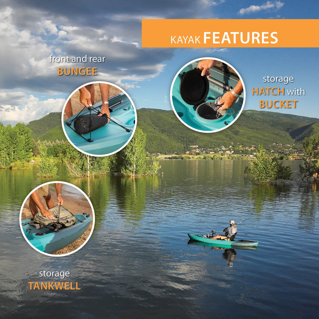 Lifetime Tamarack Pro 123 inch Sit-On-Top Kayak, Lightning Fusion (90995)