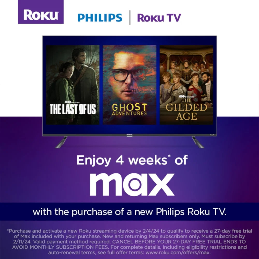Philips 50 Class 4k Ultra HD (2160p) Roku Smart LED TV (50PUL6533/F7) (New)