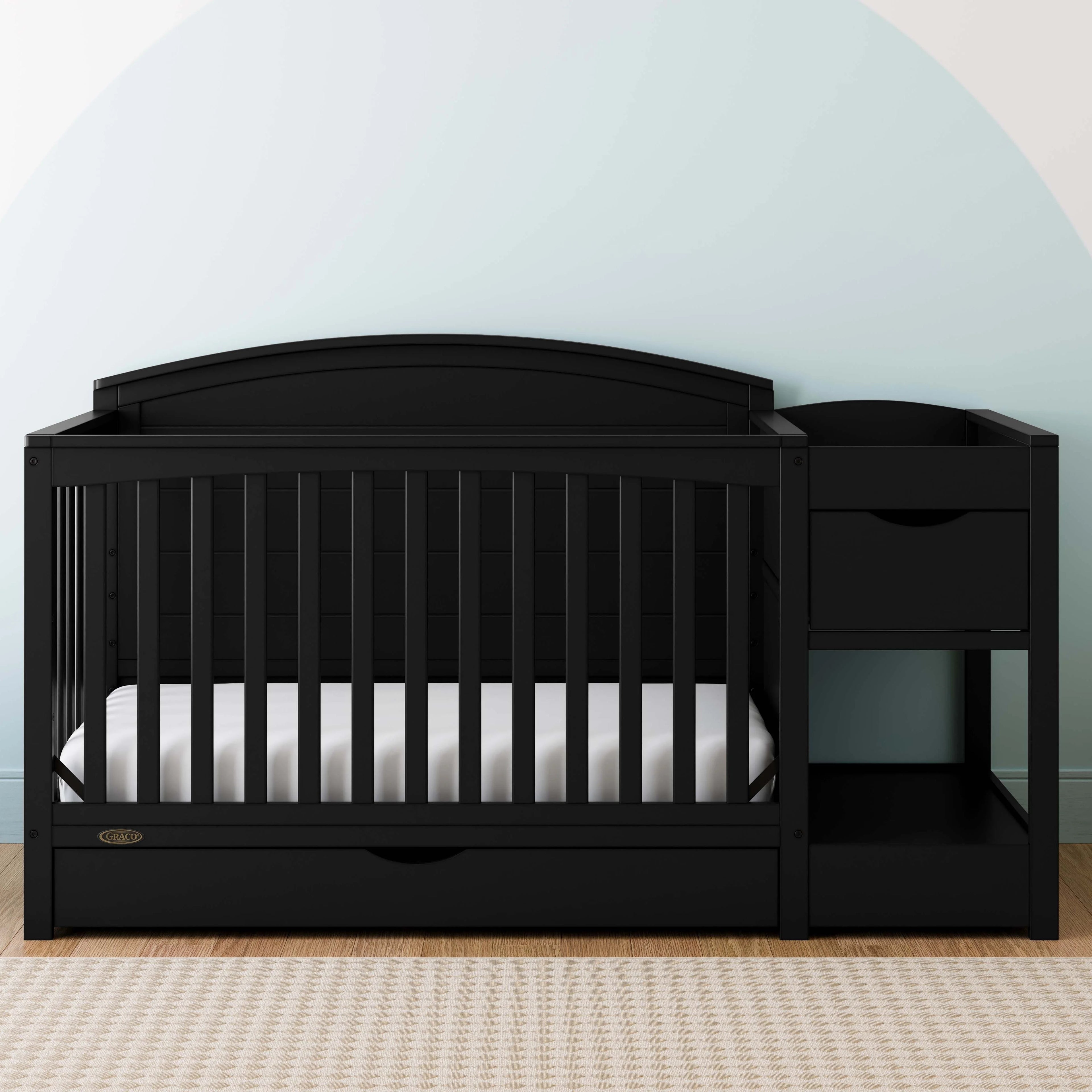 Graco Bellwood 5-in-1 Convertible Crib and Changer, White