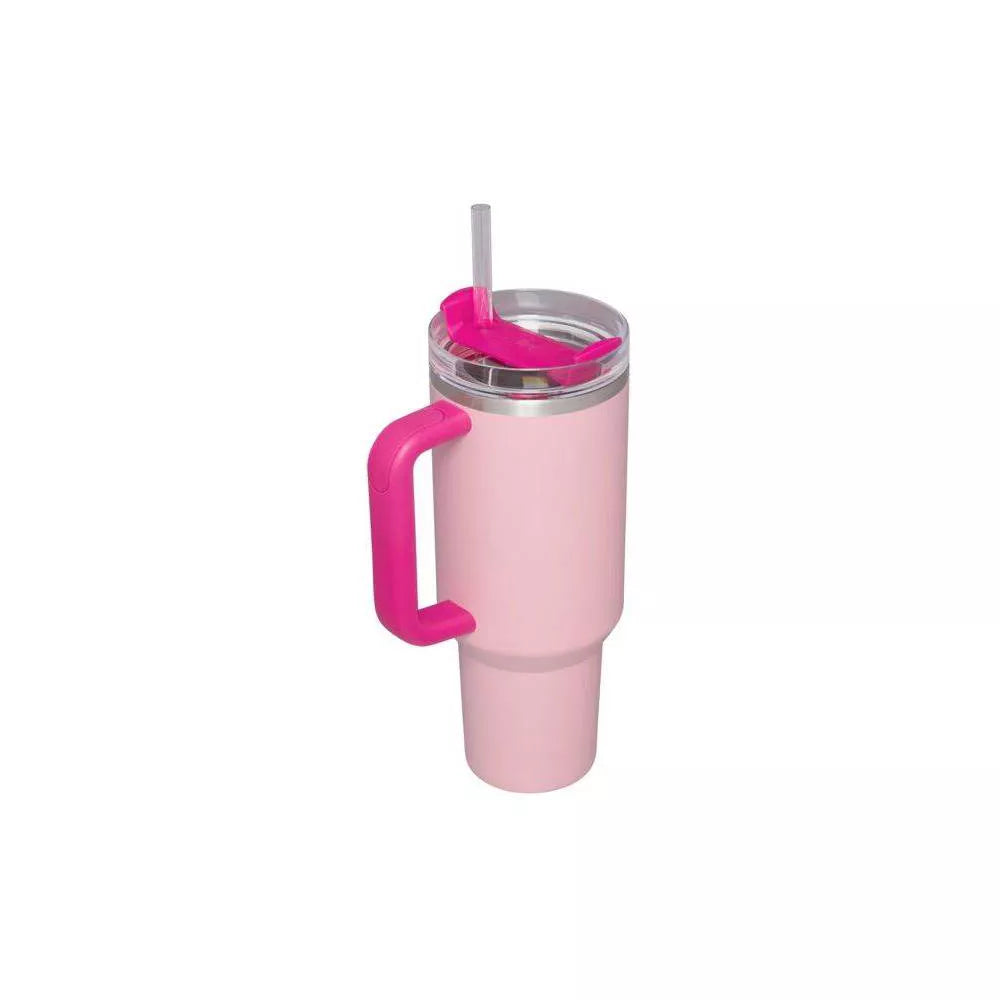 Stanley 40oz Stainless Steel H2.0 FlowState Quencher Tumbler Flamingo Pink Limited Edition