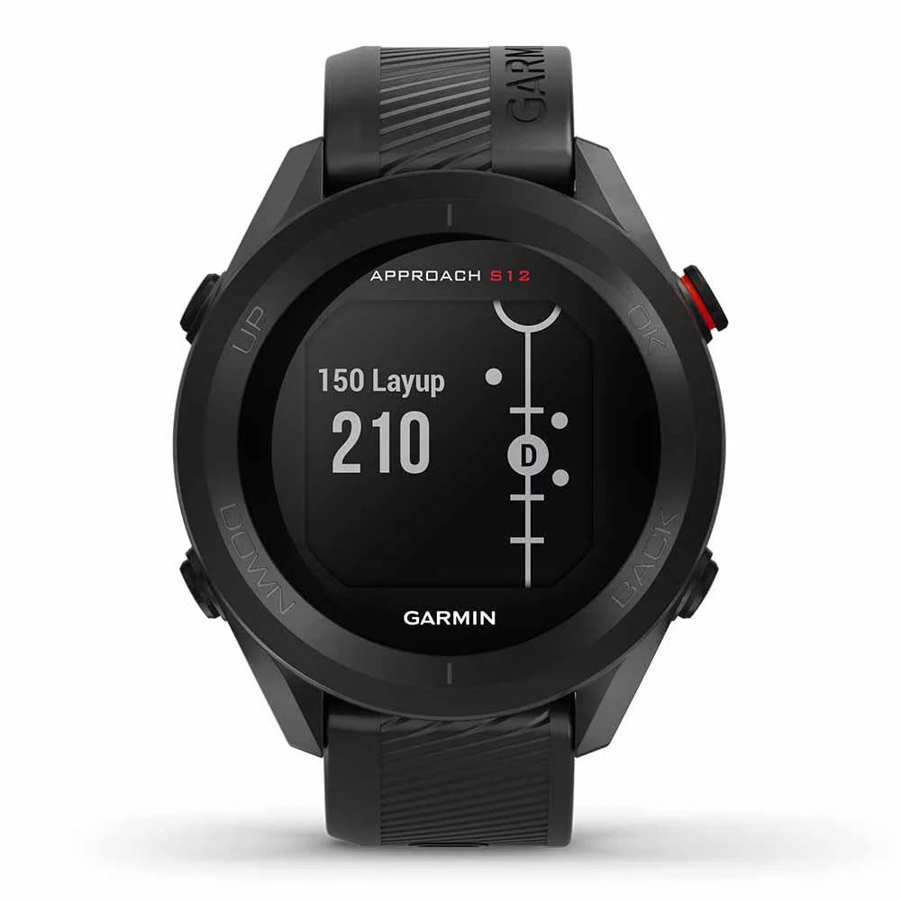 Garmin Approach S12 (Black) Golf GPS Watch Bundle with PlayBetter Portable Charger