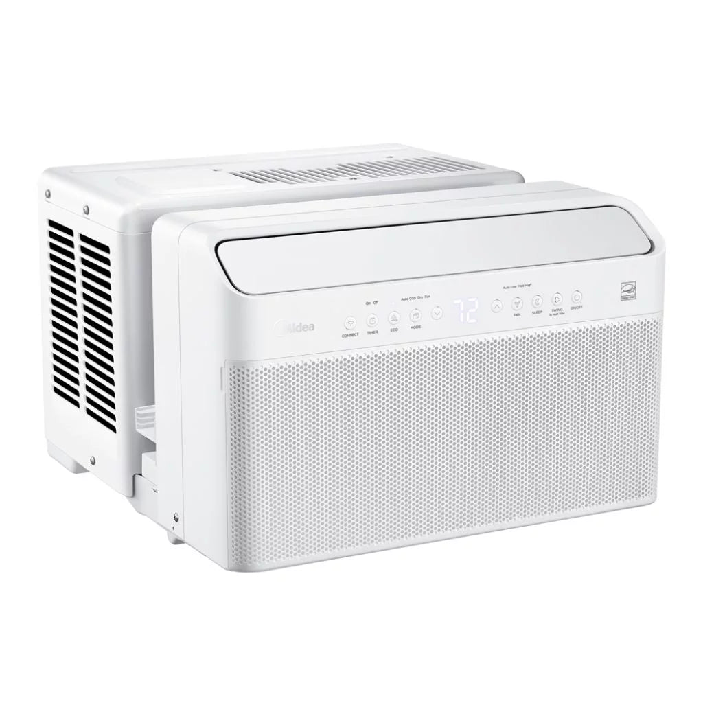 Midea 10,000 BTU Smart Inverter U-Shaped Window Air Conditioner, 35% Energy Savings, Extreme Quiet, MAW10V1QWT