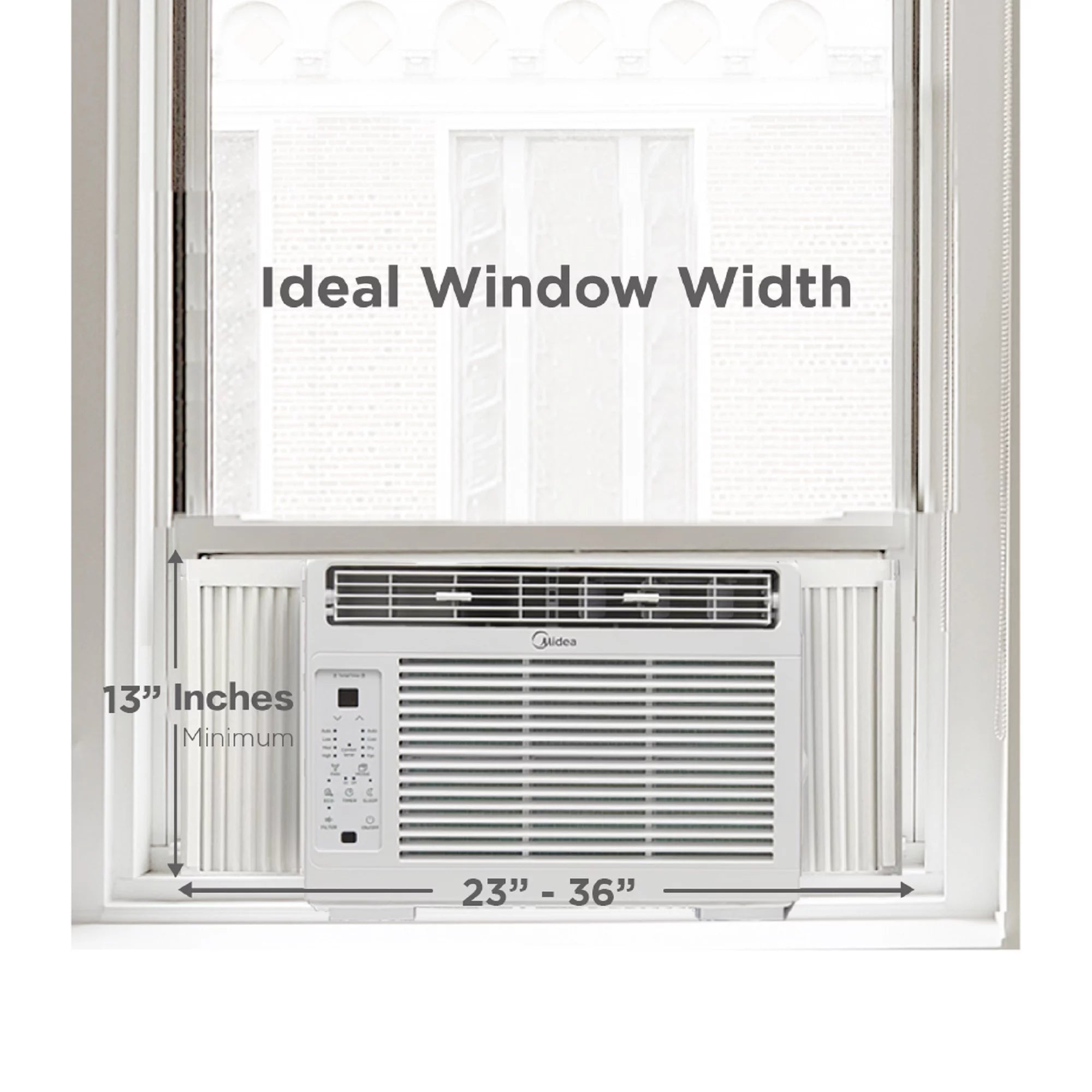 Midea 5,000 BTU 115V Window Air Conditioner with Comfort Sense Remote, up to 150 Sq. ft., Black, MAW05R1WWT-T