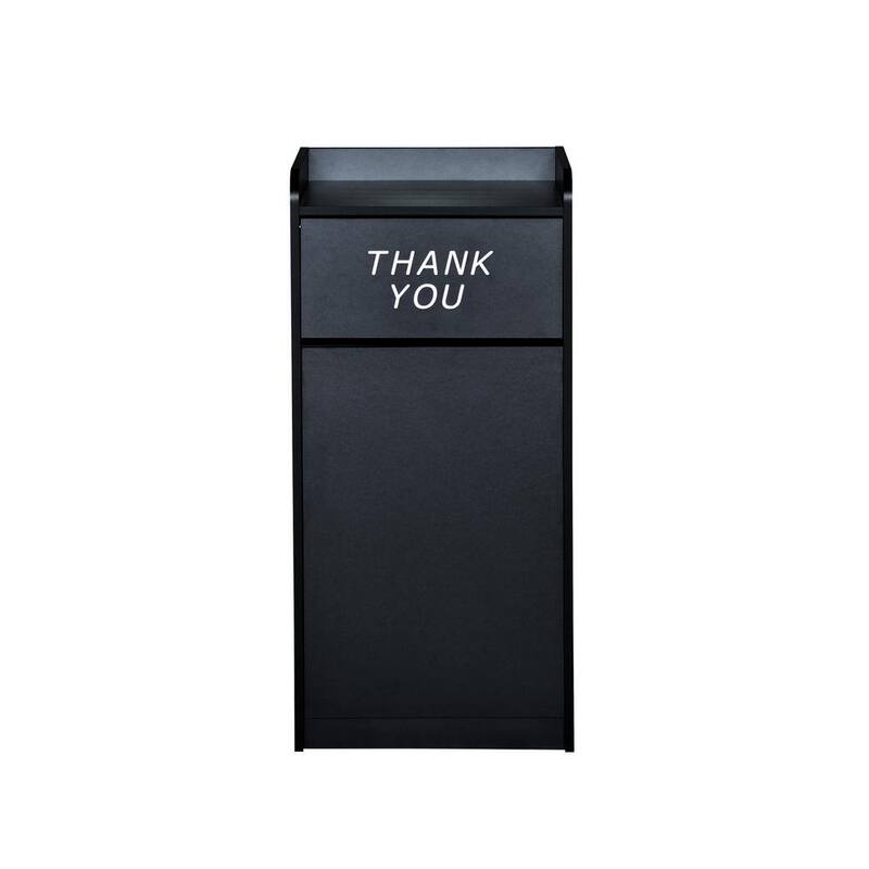 36 Gal. Black Trash Receptacle Lidless