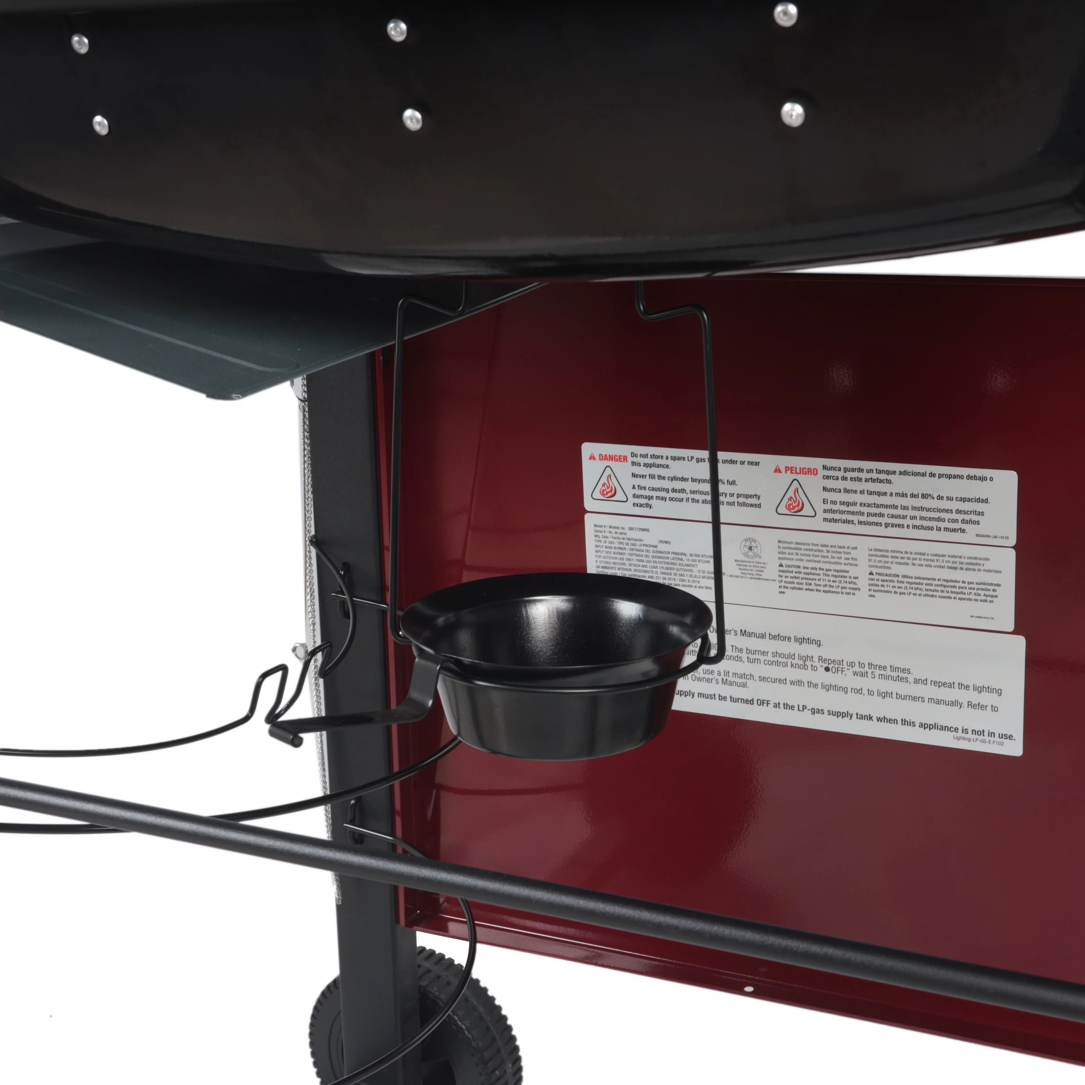 RevoAce 4 Burner Propane Gas Grill Including a Side Burner, Red Sedona, GBC1729WRS