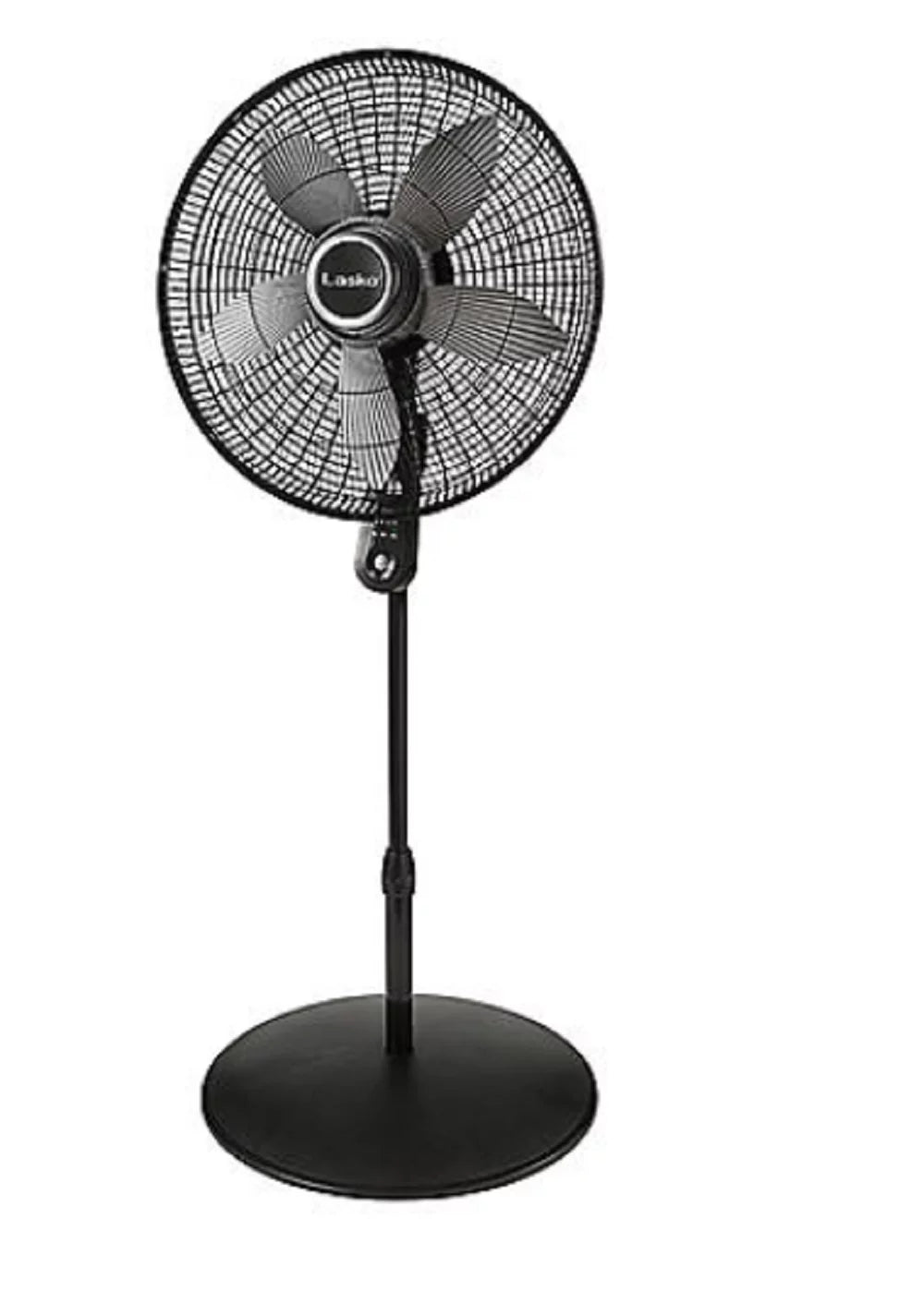 Lasko 20" Oscillating Pedestal Fan, 4 Speed Remote Control, 57" Tall (Black)