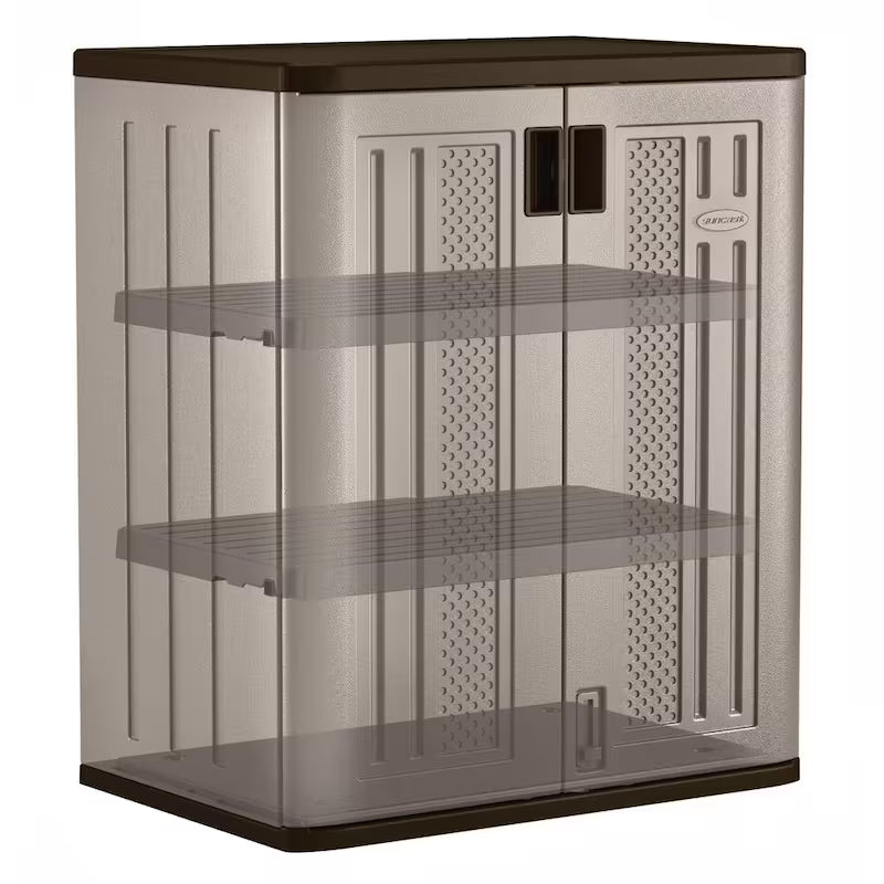 Resin Freestanding Garage Base Cabinet in Platinum (30 in. W x 36 in. H x 20 in. D)