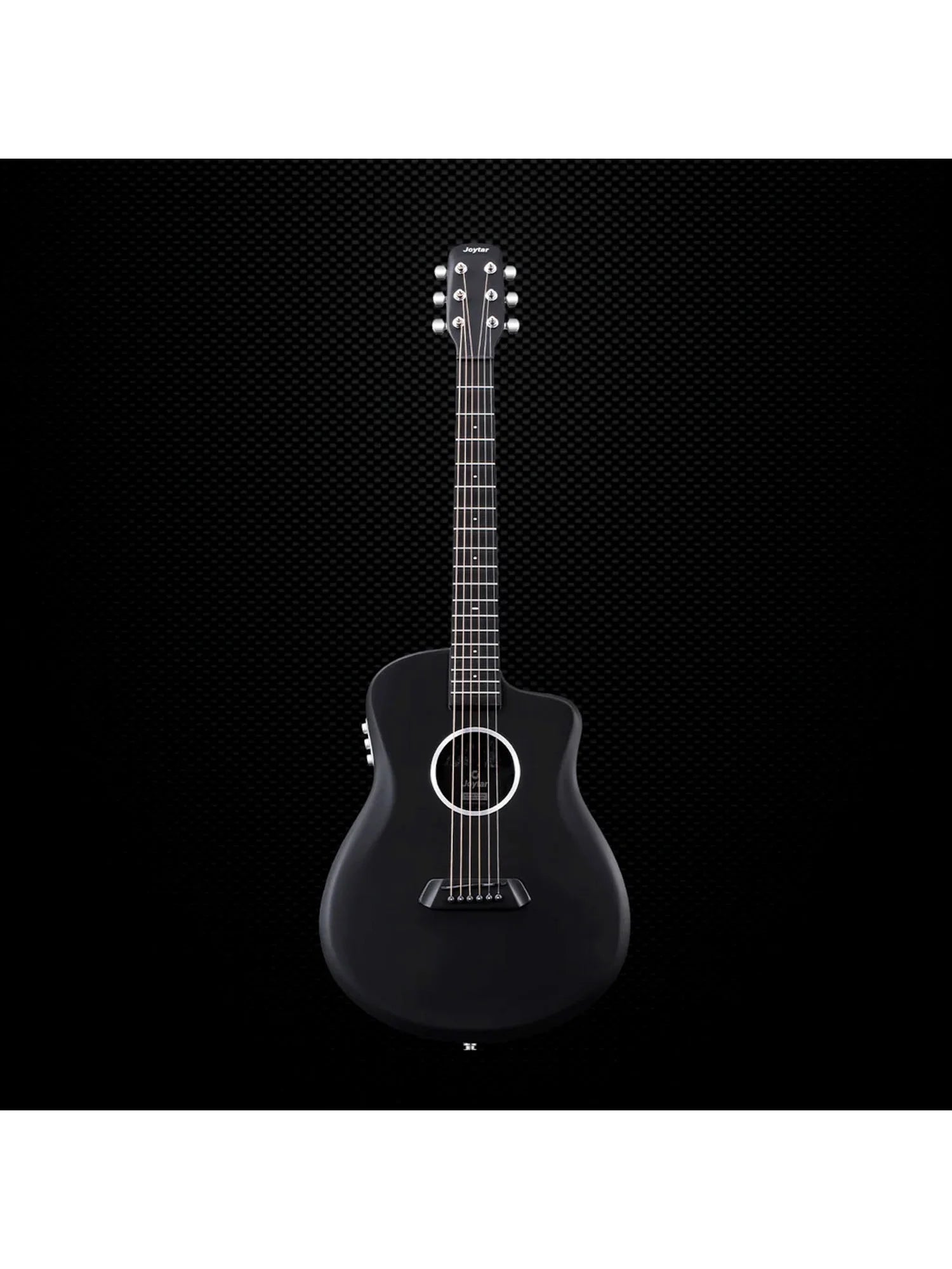 Joytar J2 PRO Carbon Fiber Acoustic Guitar 36 inch Black Satin with Pickup and Gig Bag