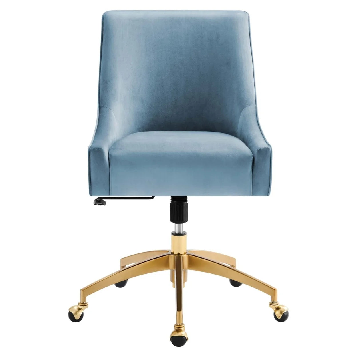 Discern Performance Velvet Office Chair Light Blue