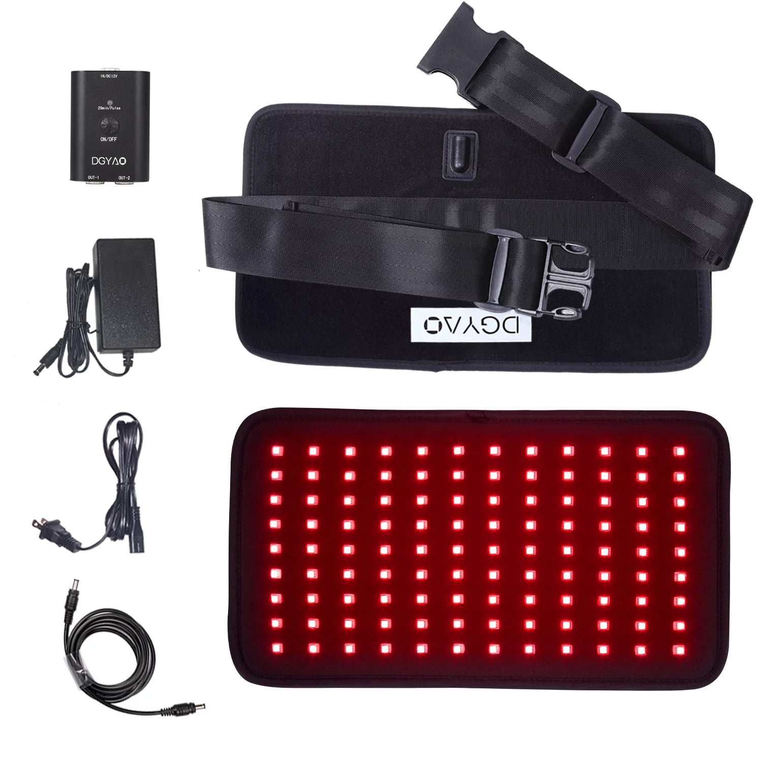 DGXINJUN Infrared Red Light Therap-y for Lower Back Muscle Relaxation with Pulse Mode Warming Device