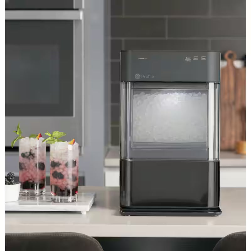Profile Opal 24 lbs. Portable Nugget Ice Maker in Black Stainless WiFi Connected