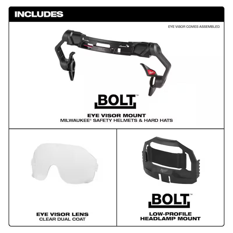 BOLT Clear Dual Coat Lens Eye Visor
