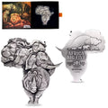 2022 Chad 5 oz Silver Big Five Africa Shaped High Relief Coin .999 Fine (w/Box)