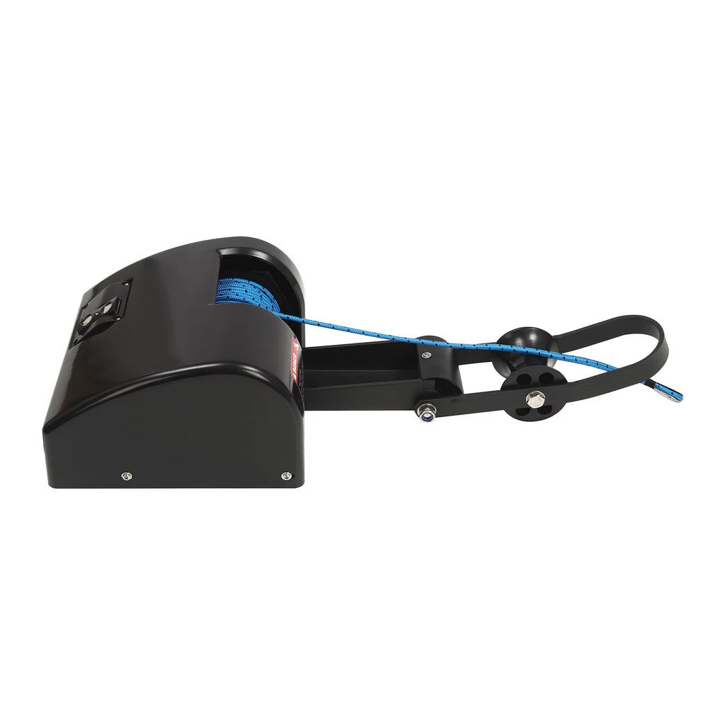Aiqidi 35LBS Electric Anchor Winch with Wireless Remote Control, 12V 27A Marine Saltwater Boat Windlass Kit Black