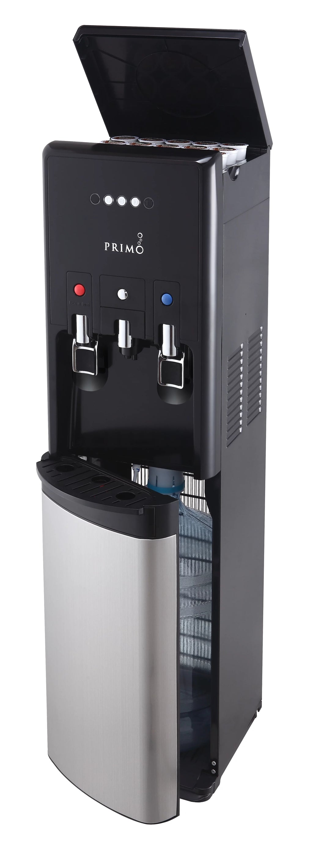 Primo Htrio Coffee K-Cup Water Dispenser Bottom Loading, Hot/Cold Temperature, Black