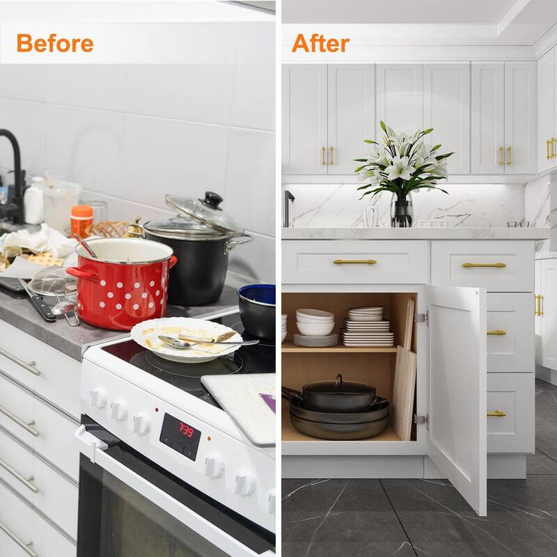 33 in. W x 24 in. D x 34.5 in. H in Shaker White Plywood Ready to Assemble Base Kitchen Cabinet with 2-Drawers 2-Doors