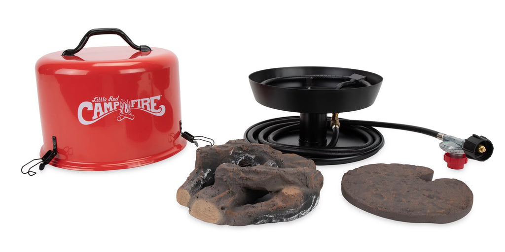 Camco Little Red Campfire | Portable and Propane Powered | 11-1/4-inch Fire Tray Size, Multicolor (58031)