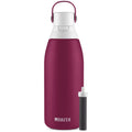 Brita 32 oz Ruby Premium Stainless Steel Leak Proof Filtered Insulated Water Bottle with Straw