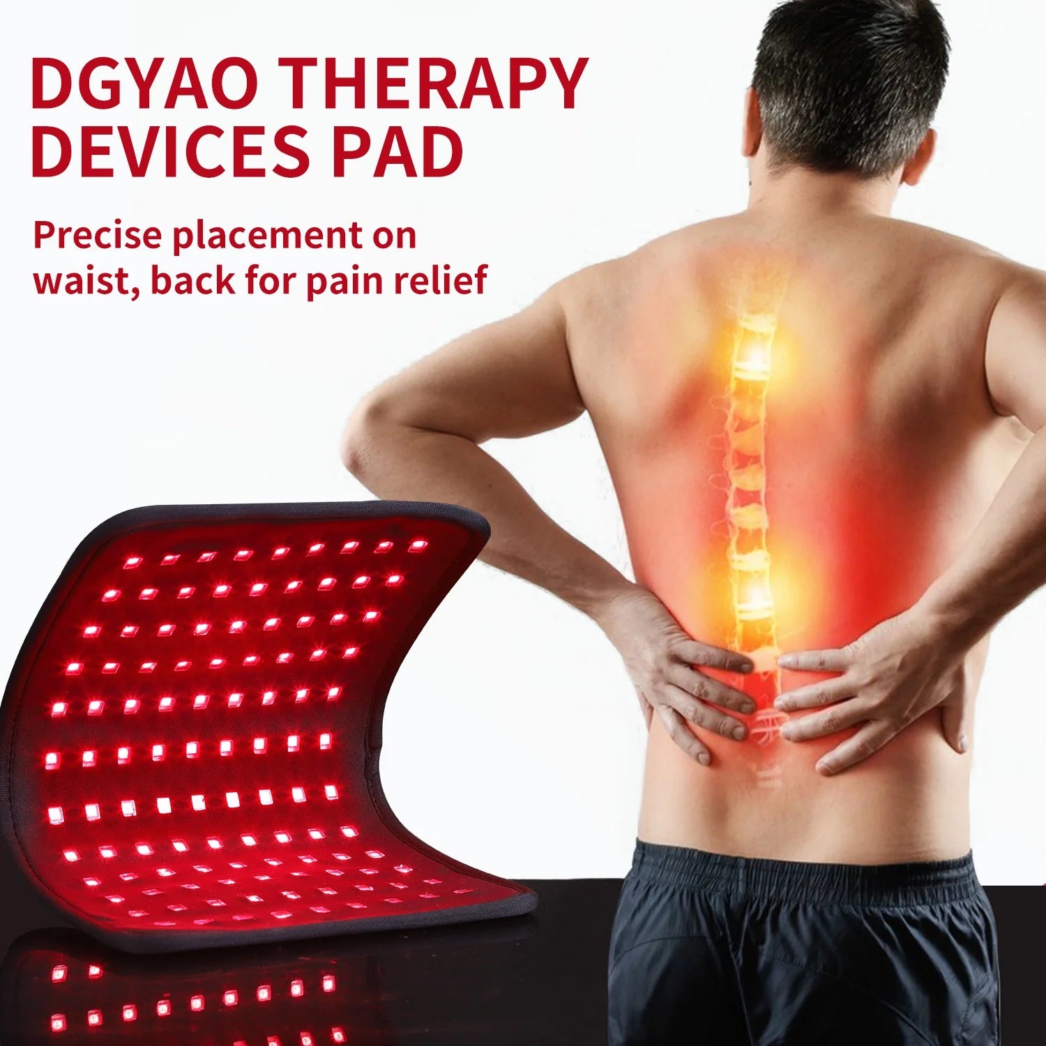 DGXINJUN Infrared Red Light Therap-y for Lower Back Muscle Relaxation with Pulse Mode Warming Device