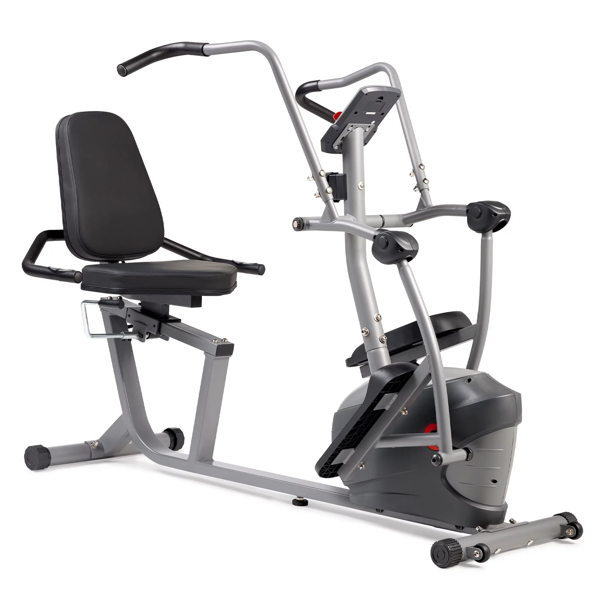 Sunny Health & Fitness Performance Recumbent Cross Trainer & Elliptical Bike with Dual Motion Arm Exercisers, Easy Access Seat & Exclusive SunnyFit® App Enhanced Bluetooth Connectivity - SF-RBE420035…