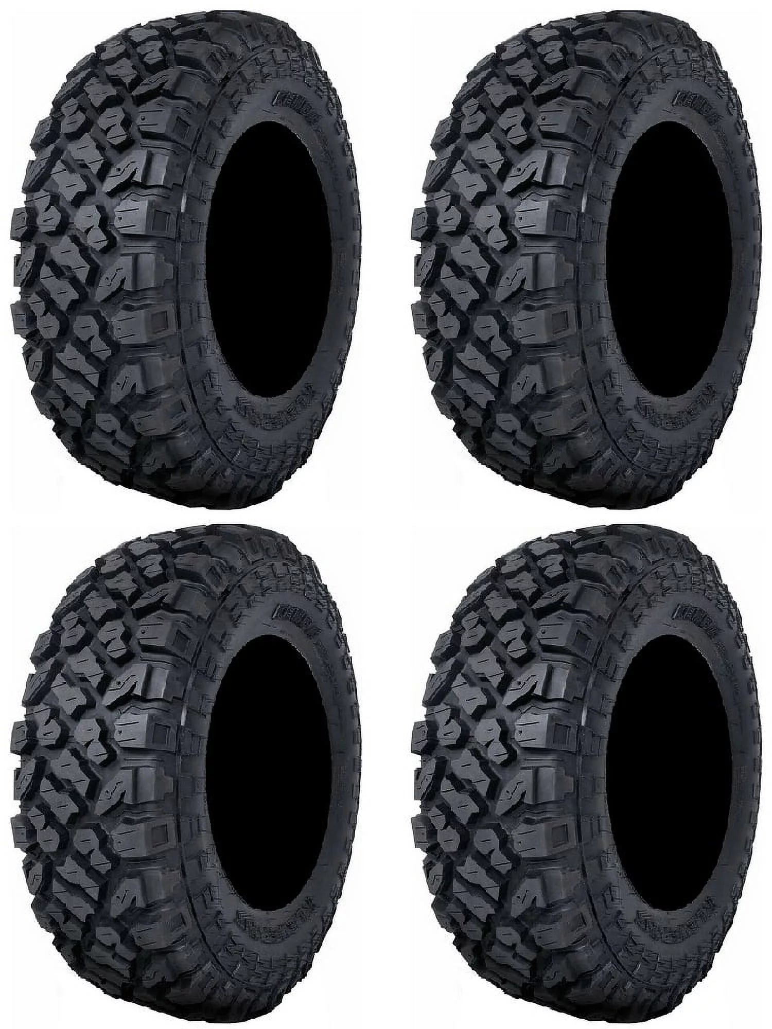Full set of Kenda Klever X/T 27x9-14 and 27x11-14 ATV Tires (4)