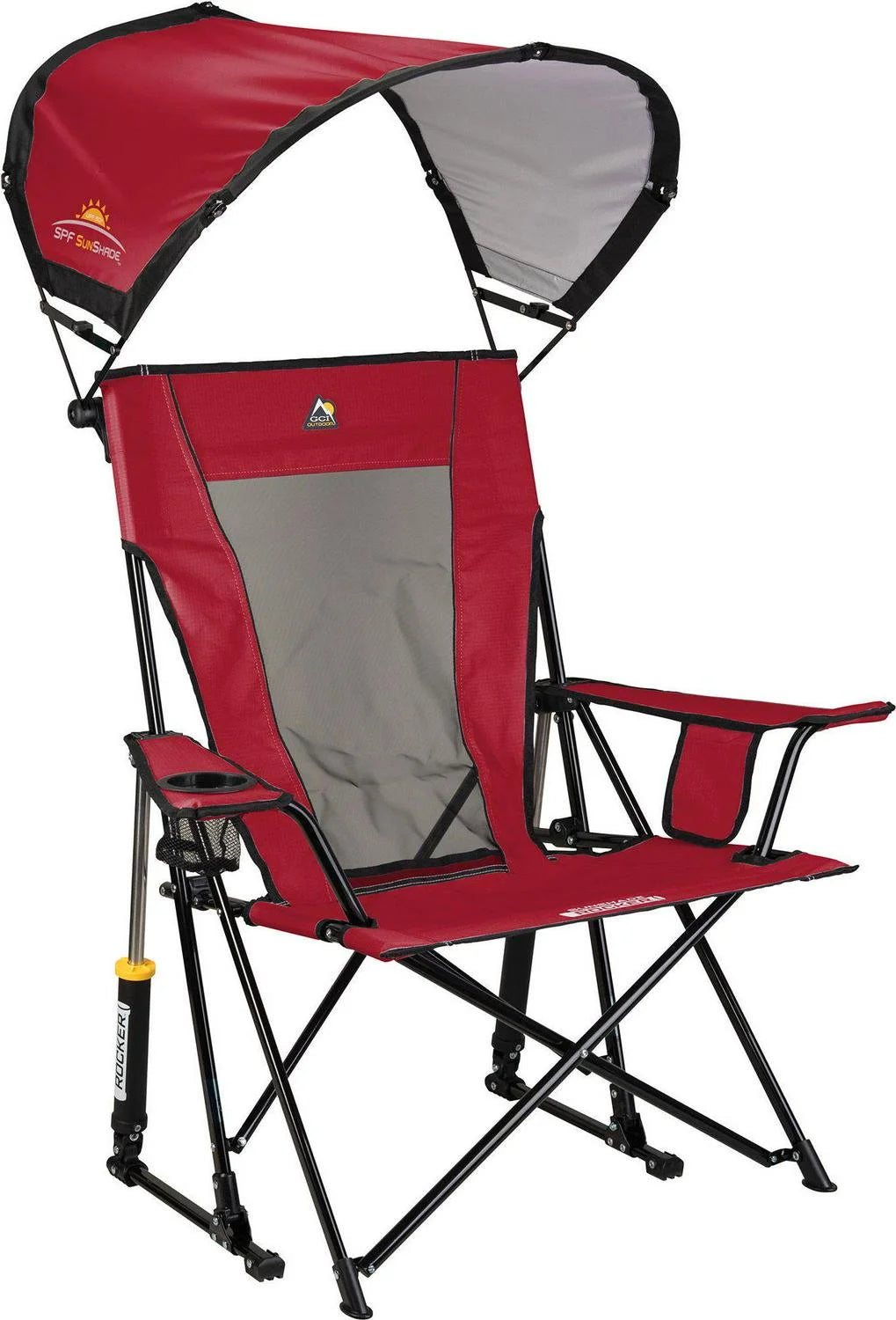 GCI Outdoor SunShade Comfort Pro Rocker Chair Red/Black