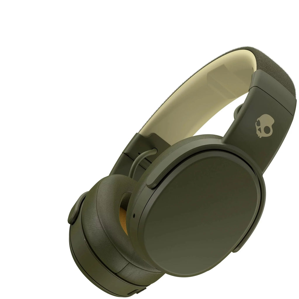 Skullcandy Crusher Wireless Over-The-Ear Headphones Bundle with GSR Premium Deluxe Carrying Pouch (Olive Green)