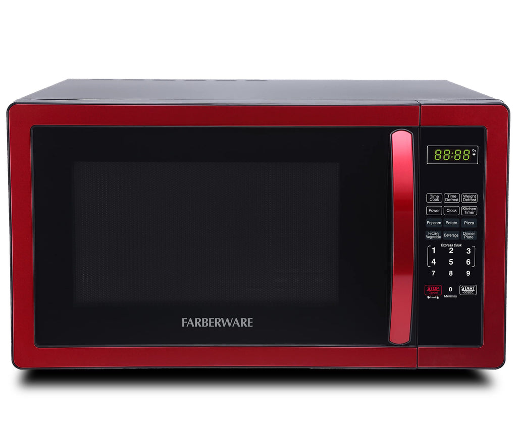 Farberware Classic 1.1 Cu. ft. 1000-Watt Microwave Oven, White and Platinum, FMO11AHTPLB