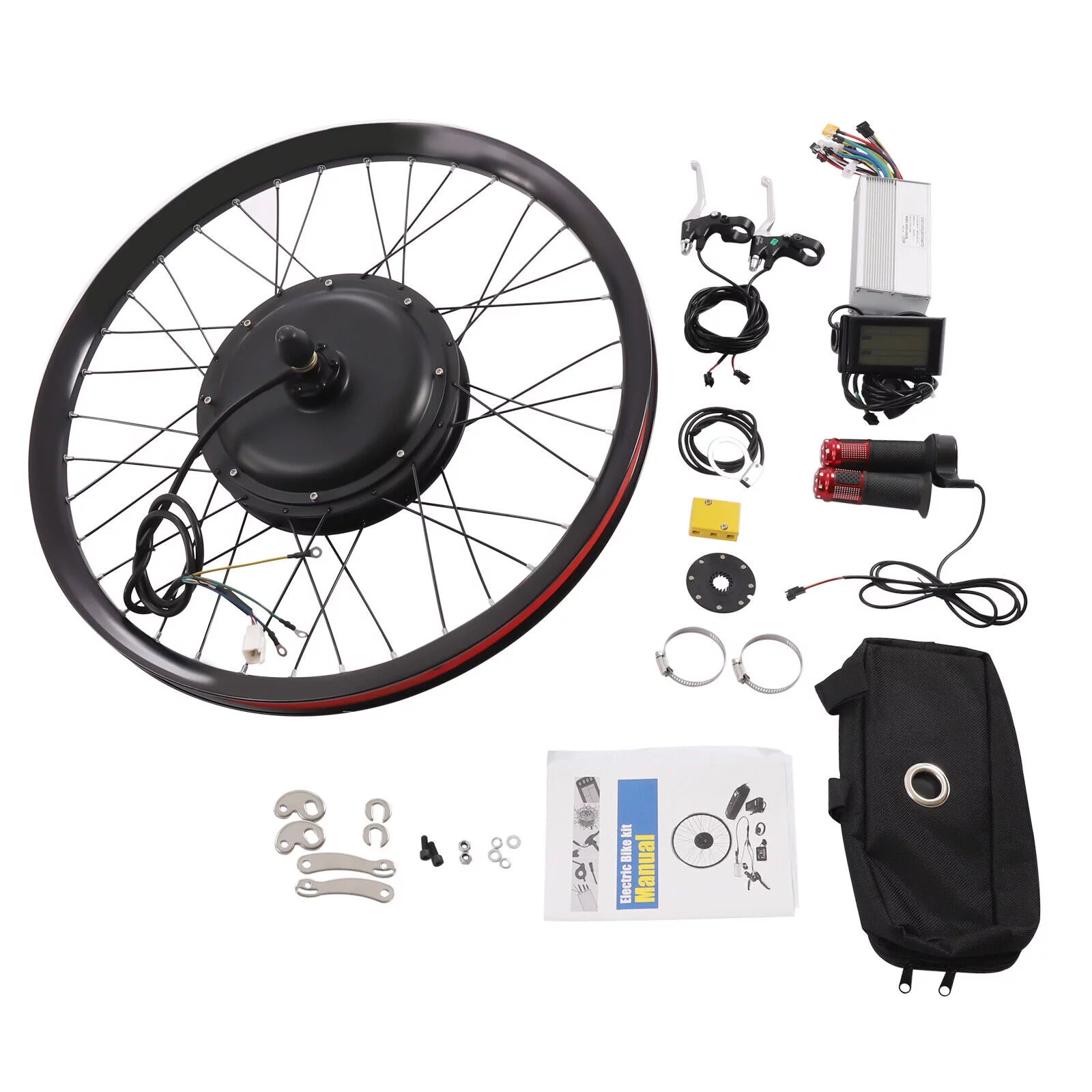 SHZICMY 72V 2000W 26'' Rear Wheel Electric Bicycle Conversion Kit E Bike Hub Motor with LCD