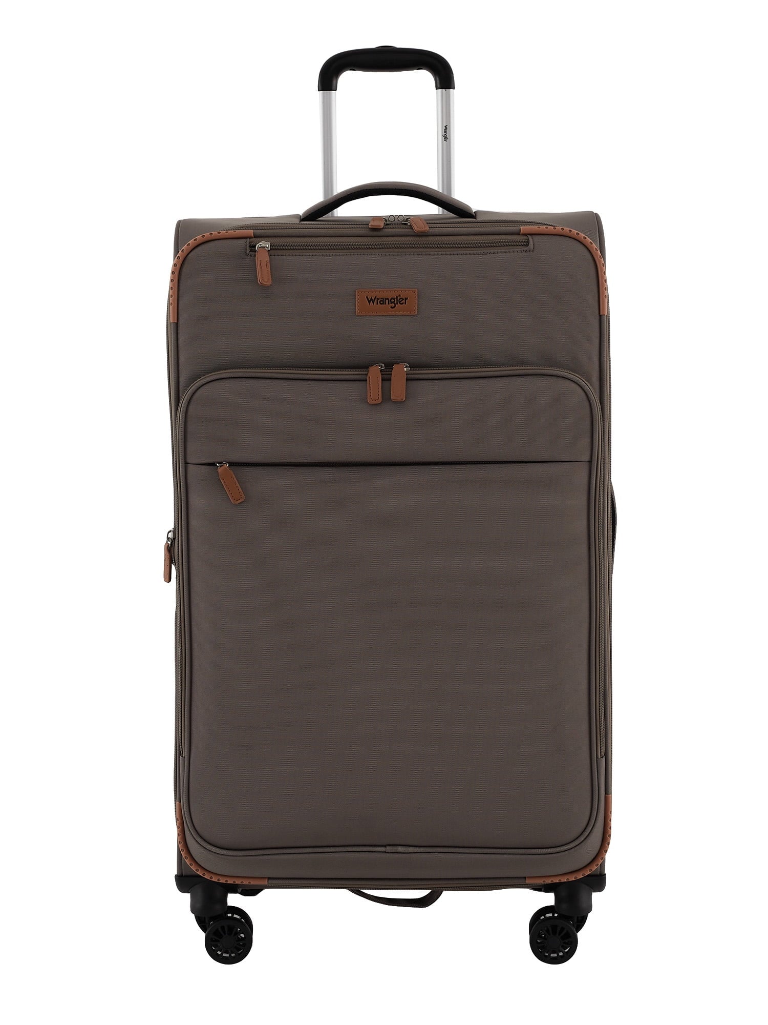 Wrangler 5 pc Softside Spinner Travel Luggage Set, Khaki