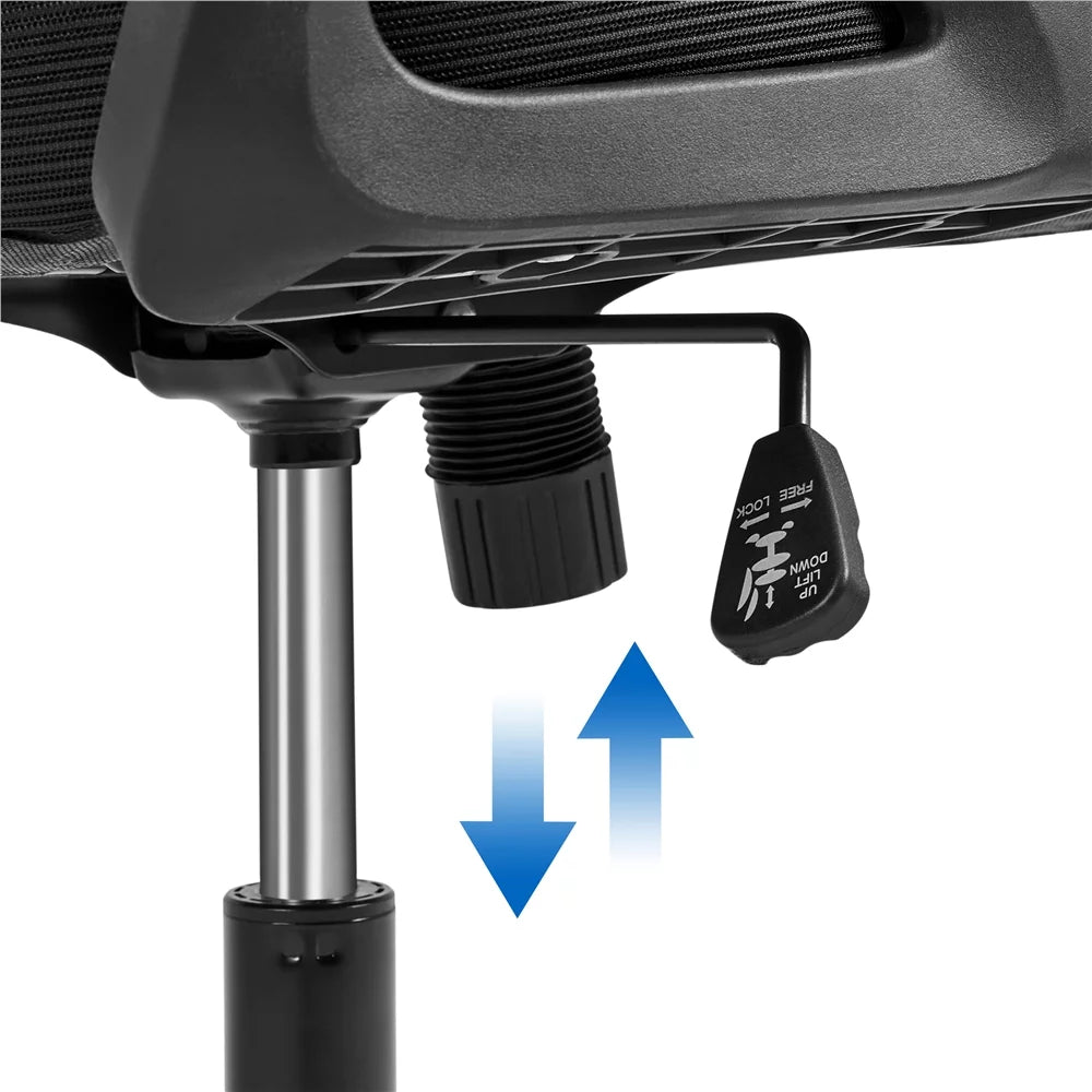 Topeakmart High Back Ergonomic Mesh Office Chair with 90° Flip-up Armrest, White/Black