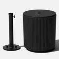 Round Black Plastic 21'' Height Outdoor Umbrella Side table