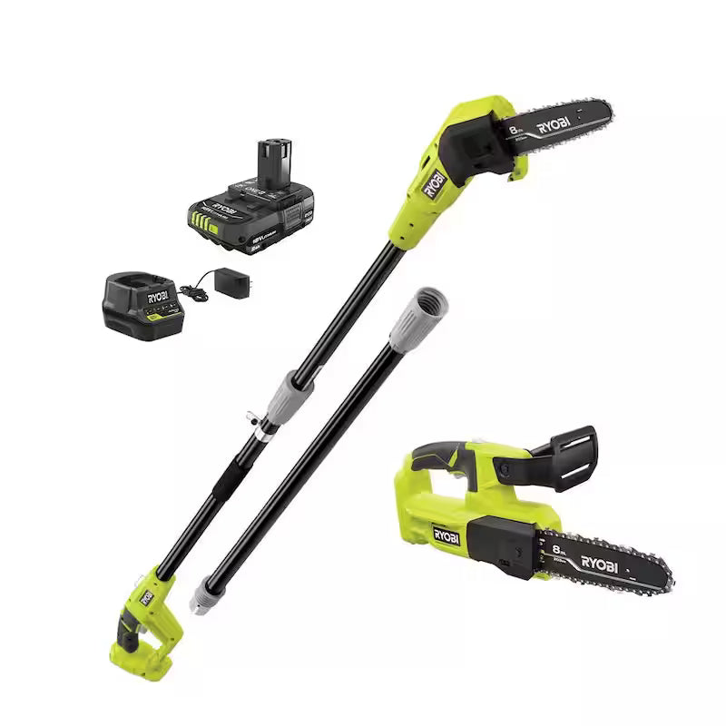 ONE+ 18V 8 in. Cordless Battery Pole Saw and 8 in. Pruning Saw Combo Kit with 2.0 Ah Battery and Charger
