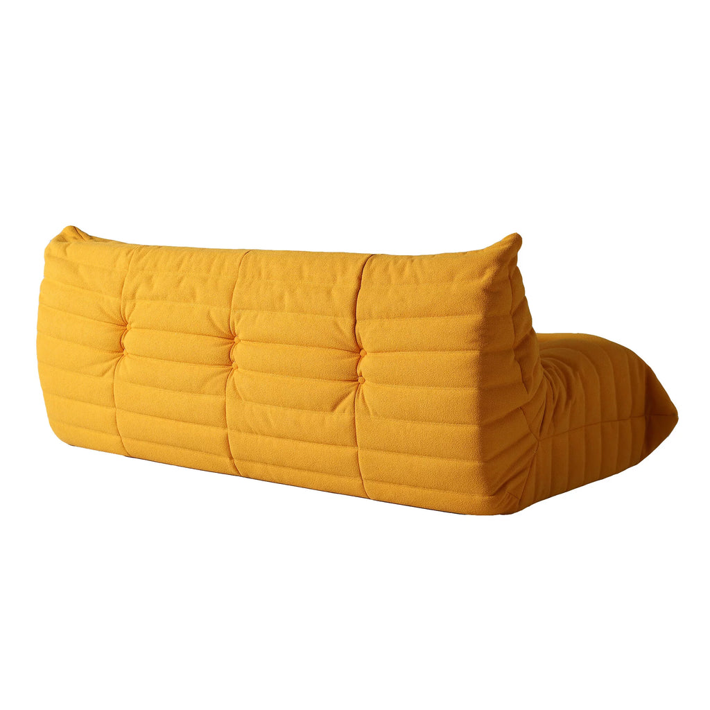 Magic Home Modern Sectional Sofa Togo Sofa Lazy Sofa Floor Sofa Foam Sofa Couch for Bedroom,Living Room,Apartment and Small Space,Three Seat Sofa,Beige