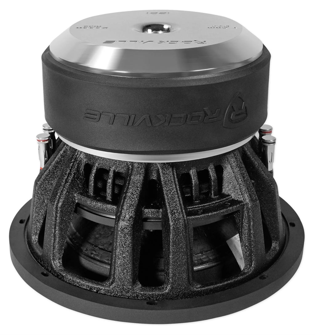 (2) Rockville Destroyer 12D1 12" Competition Car Subwoofers+Box+Mono Amplifier