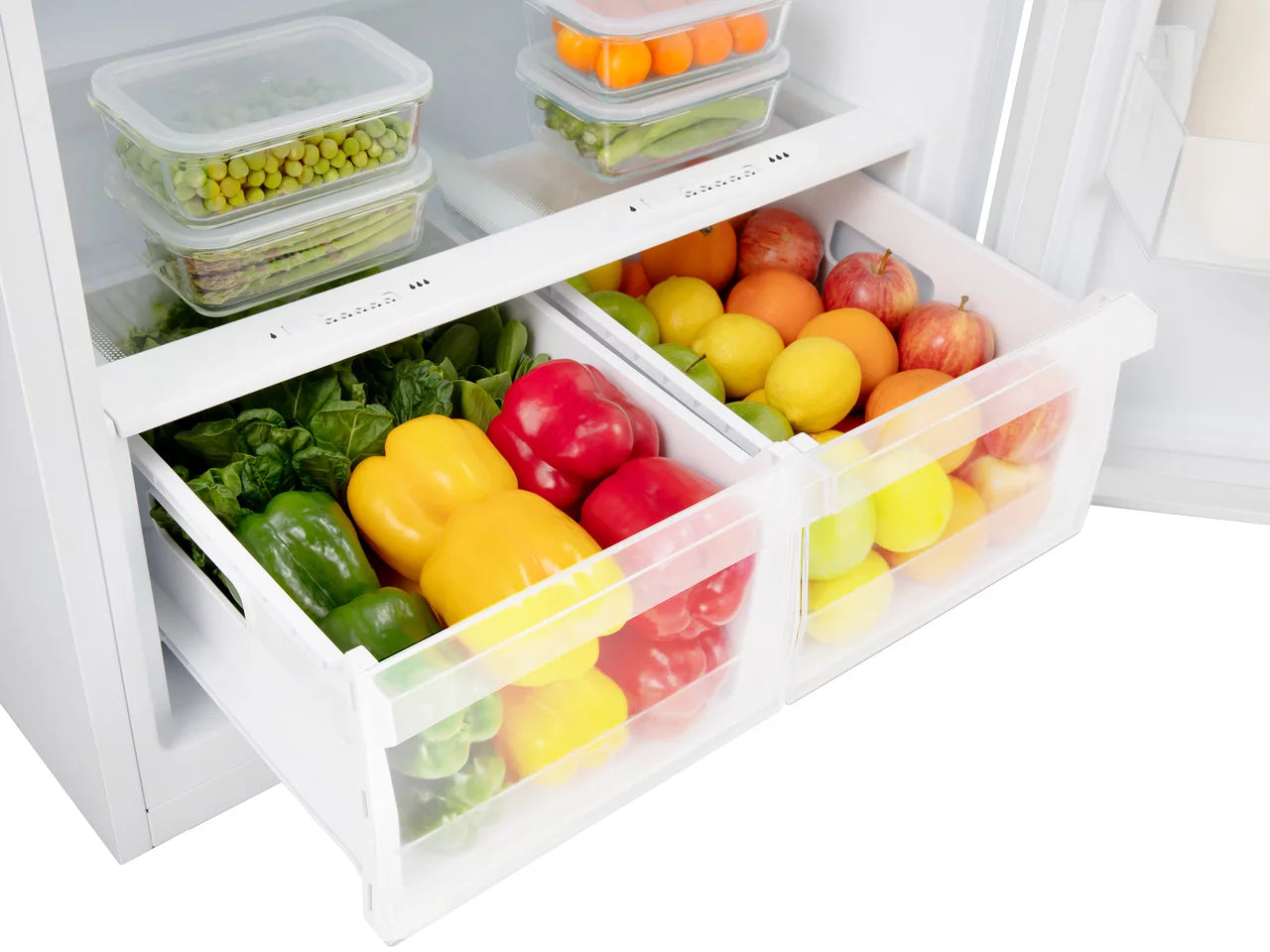 Mora 18 Cu. ft. Top Mount Refrigerator, Standard Door Style, New - White, LED Lighting, MRT180N6AWD