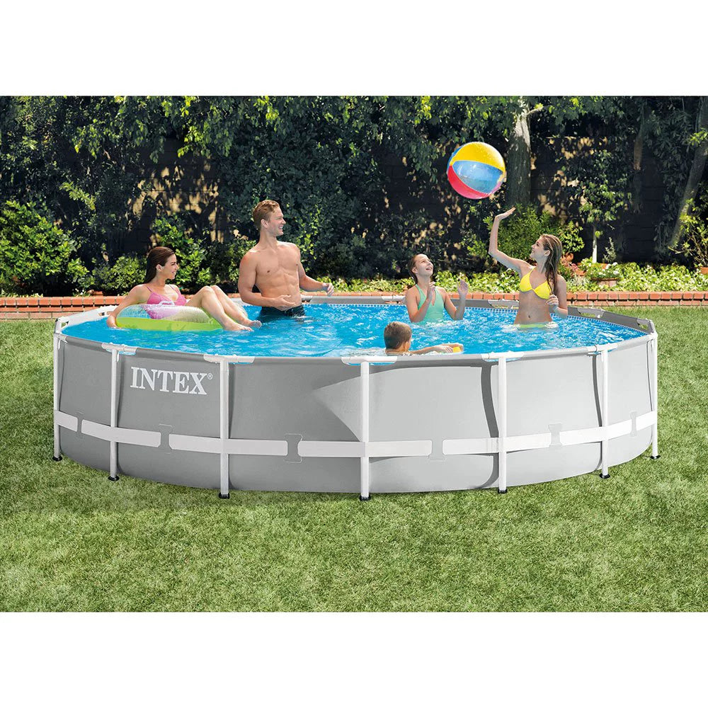 Intex 15 Foot x 42 Inch Prism Frame Above Ground Swimming Pool Set with Filter